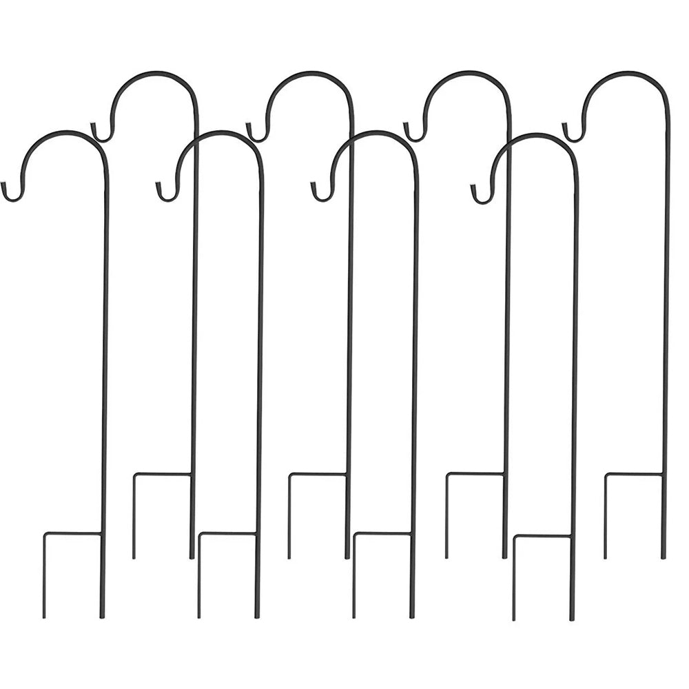 Set of 8 Metal Shepherd Crook Hook Bird Feeder Pole Plants Basket Hanger - The Grand Bazaar of Australia