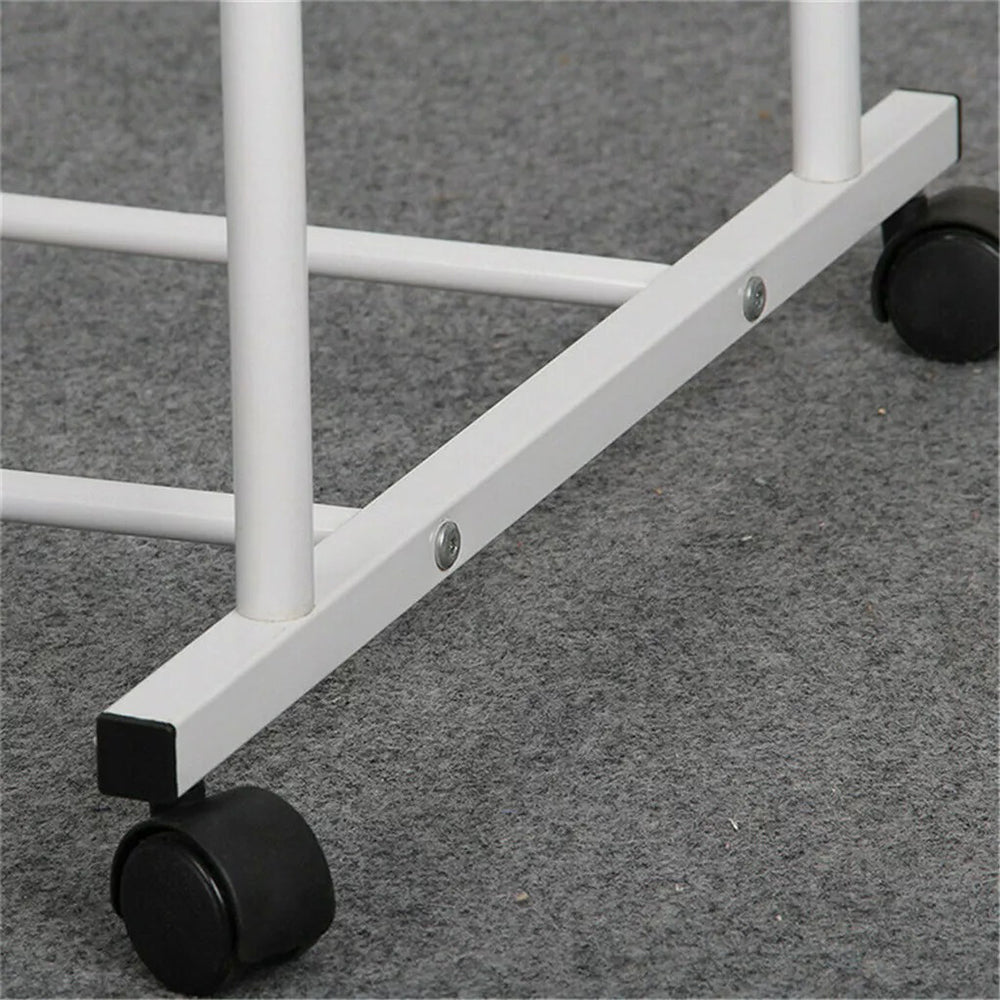 1.5m Clothes Rack Double Rail Rolling Stand Shoes Rack Storage Shelf - The Grand Bazaar of Australia