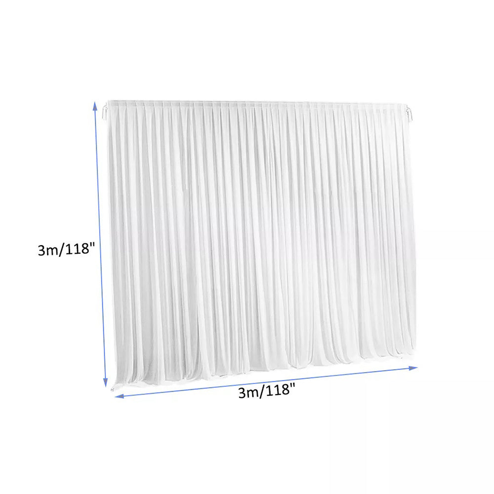 10ft White Pleated Decoration Wedding Photography Backdrop Curtain - The Grand Bazaar of Australia
