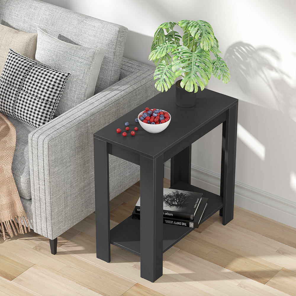 Narrow Sofa Side Table with 2-Tier Open Storage Spaces - The Grand Bazaar of Australia