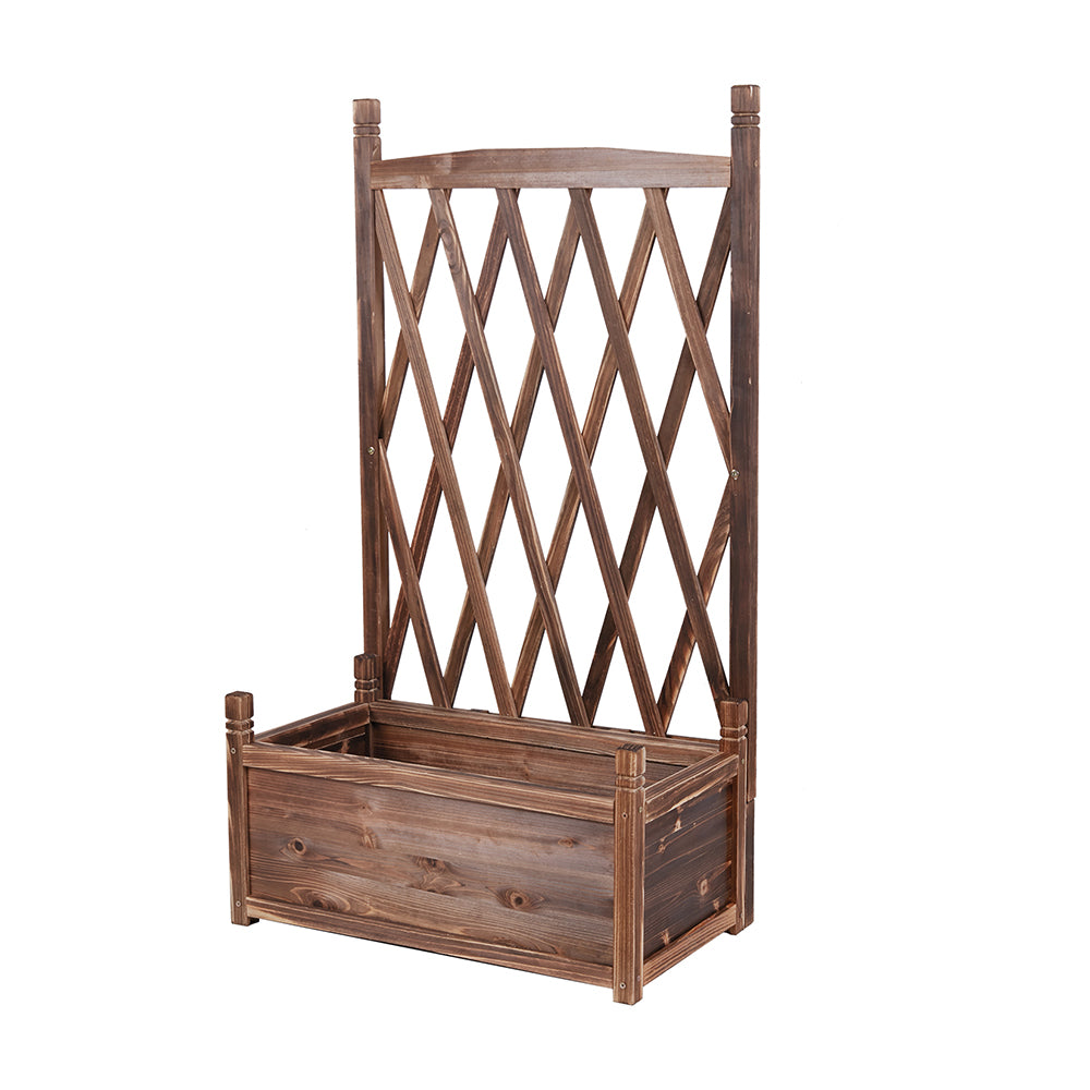 Lattice Raised Garden Bed Wooden Planter Box with Trellis - The Grand Bazaar of Australia