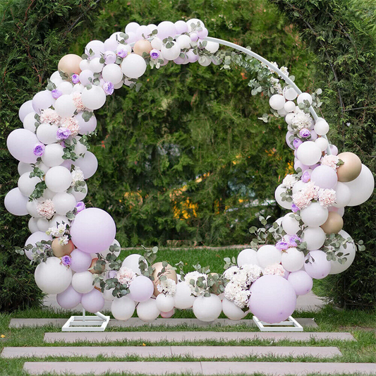 2.1M/2.4M Removable Round Wedding Arch Metal Backdrop Flower Frame - The Grand Bazaar of Australia