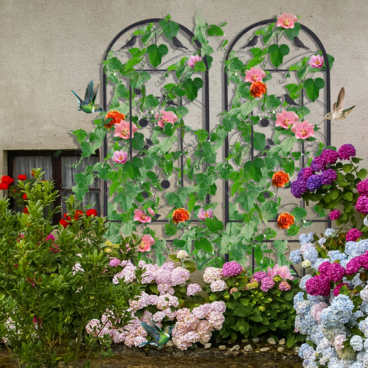 2PCS Metal Garden Trellis Fence Anti-Rust Climbing Plant Flower Panels - The Grand Bazaar of Australia