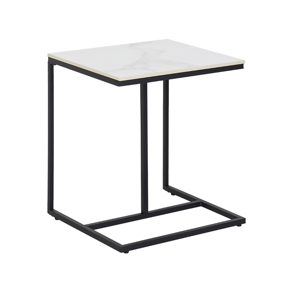 Marble Coffee Table Sofa Side End Table C Shape Bedside Laptop Table - The Grand Bazaar of Australia
