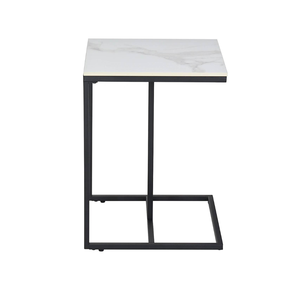 Marble Coffee Table Sofa Side End Table C Shape Bedside Laptop Table - The Grand Bazaar of Australia
