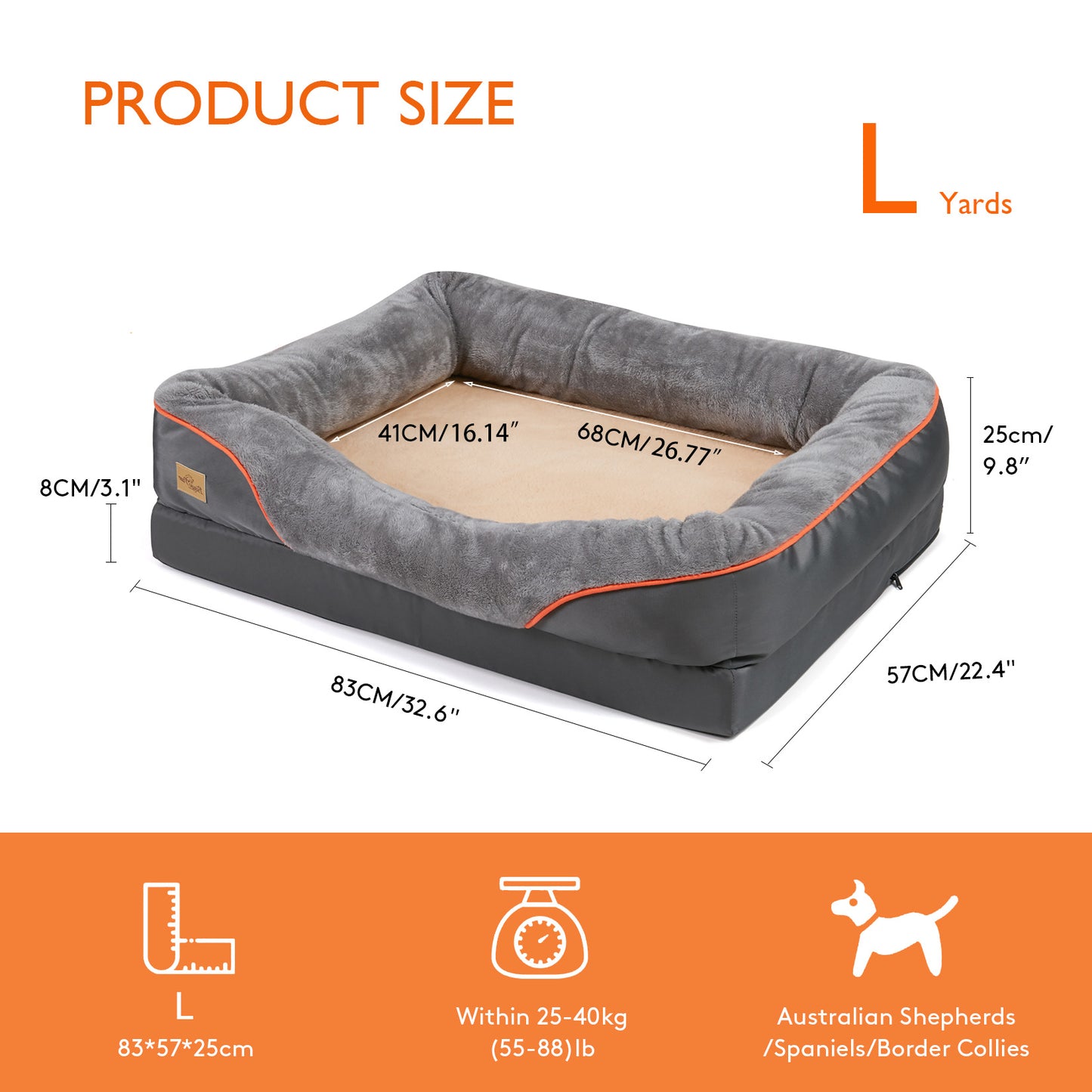 Jumbo Orthopedic Dog Bed Elevated Cushion Warm Waterproof Mattress - The Grand Bazaar of Australia