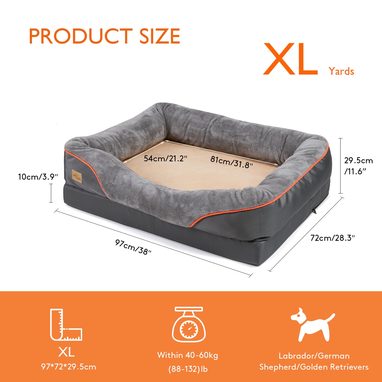 Jumbo Orthopedic Dog Bed Elevated Cushion Warm Waterproof Mattress - The Grand Bazaar of Australia