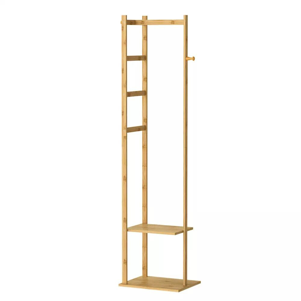 Garment Coat Clothes Stand Rack Hat Shoe Wooden Hanger Holder Shelf Organizer - The Grand Bazaar of Australia