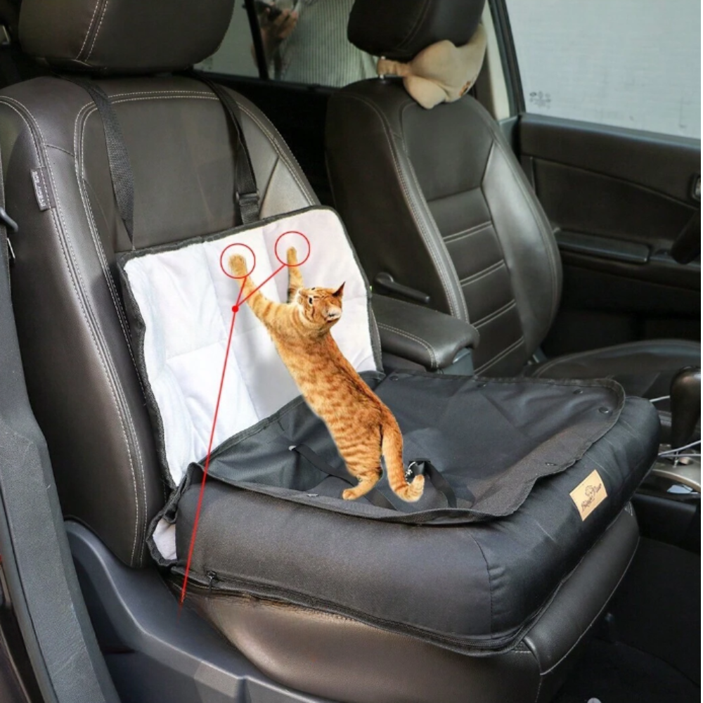 Car Seat Bed Waterproof Pet Cushion Mat with Removable Cover and Safety Belt - The Grand Bazaar of Australia