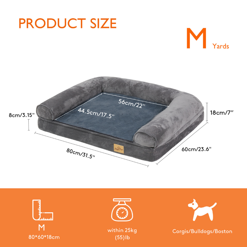 Orthopedic Pet Mattress Couch Sleeping Bed Cushion with Removable Washable Cover - The Grand Bazaar of Australia