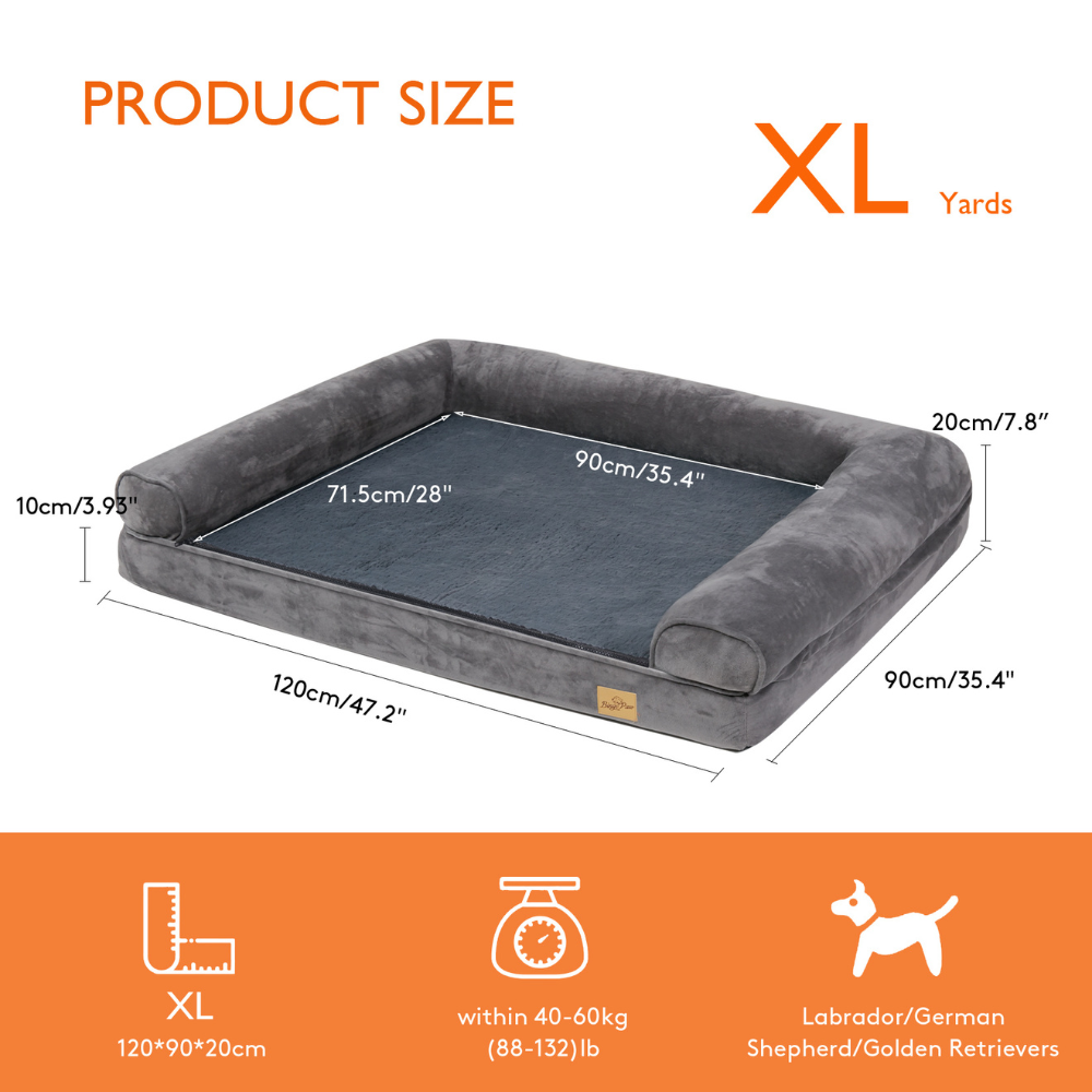 Orthopedic Pet Mattress Couch Sleeping Bed Cushion with Removable Washable Cover - The Grand Bazaar of Australia