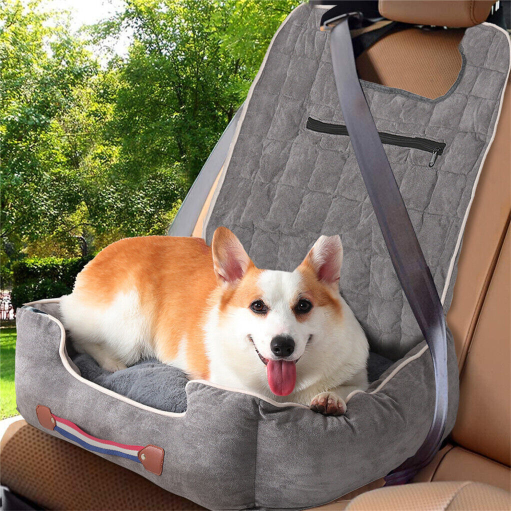 Anti-Slip Pet Booster Seat with Storage Pockets and Safety Leash - The Grand Bazaar of Australia