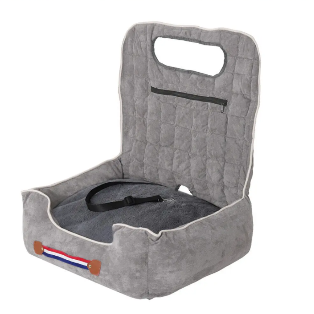 Anti-Slip Pet Booster Seat with Storage Pockets and Safety Leash - The Grand Bazaar of Australia