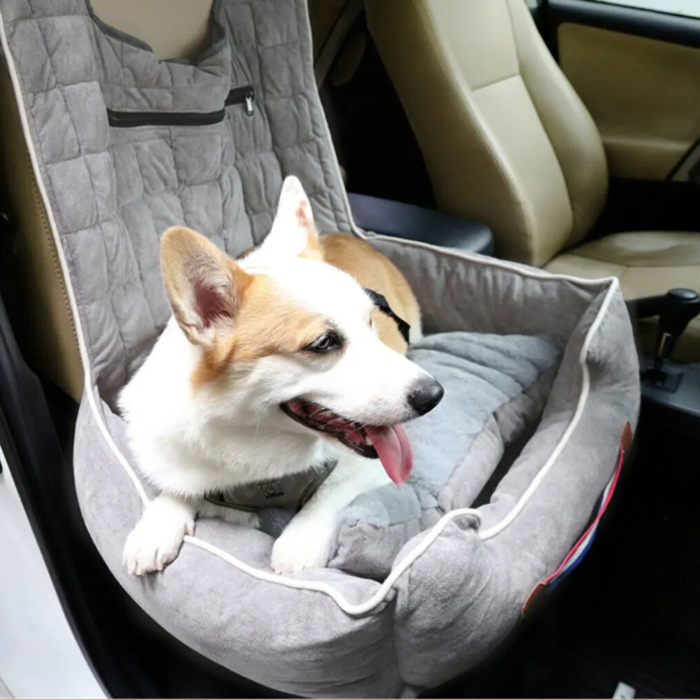 Anti-Slip Pet Booster Seat with Storage Pockets and Safety Leash - The Grand Bazaar of Australia