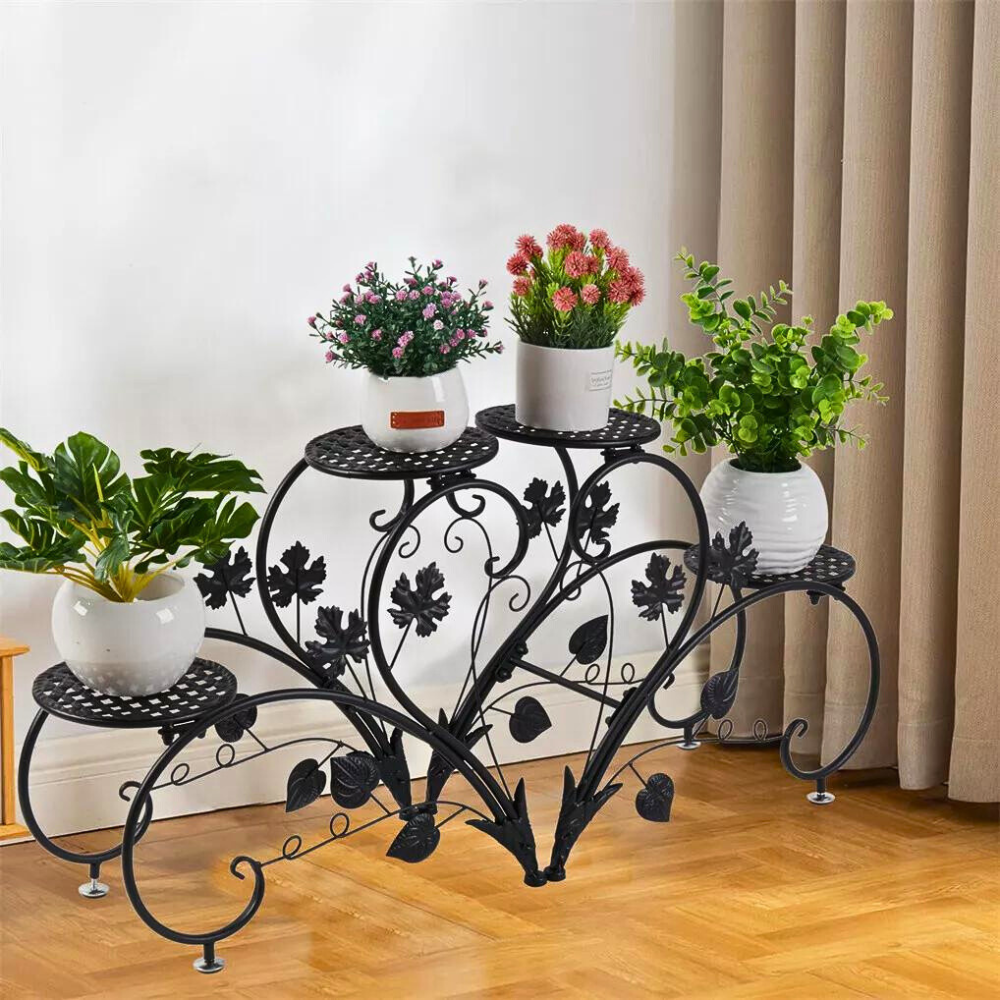 2 PCS Heart-shape Metal Plant Stand Flower Pot - The Grand Bazaar of Australia