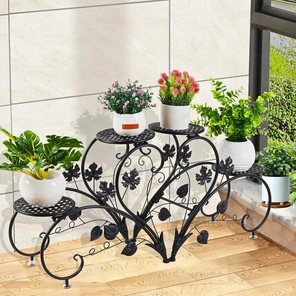 2 PCS Heart-shape Metal Plant Stand Flower Pot - The Grand Bazaar of Australia
