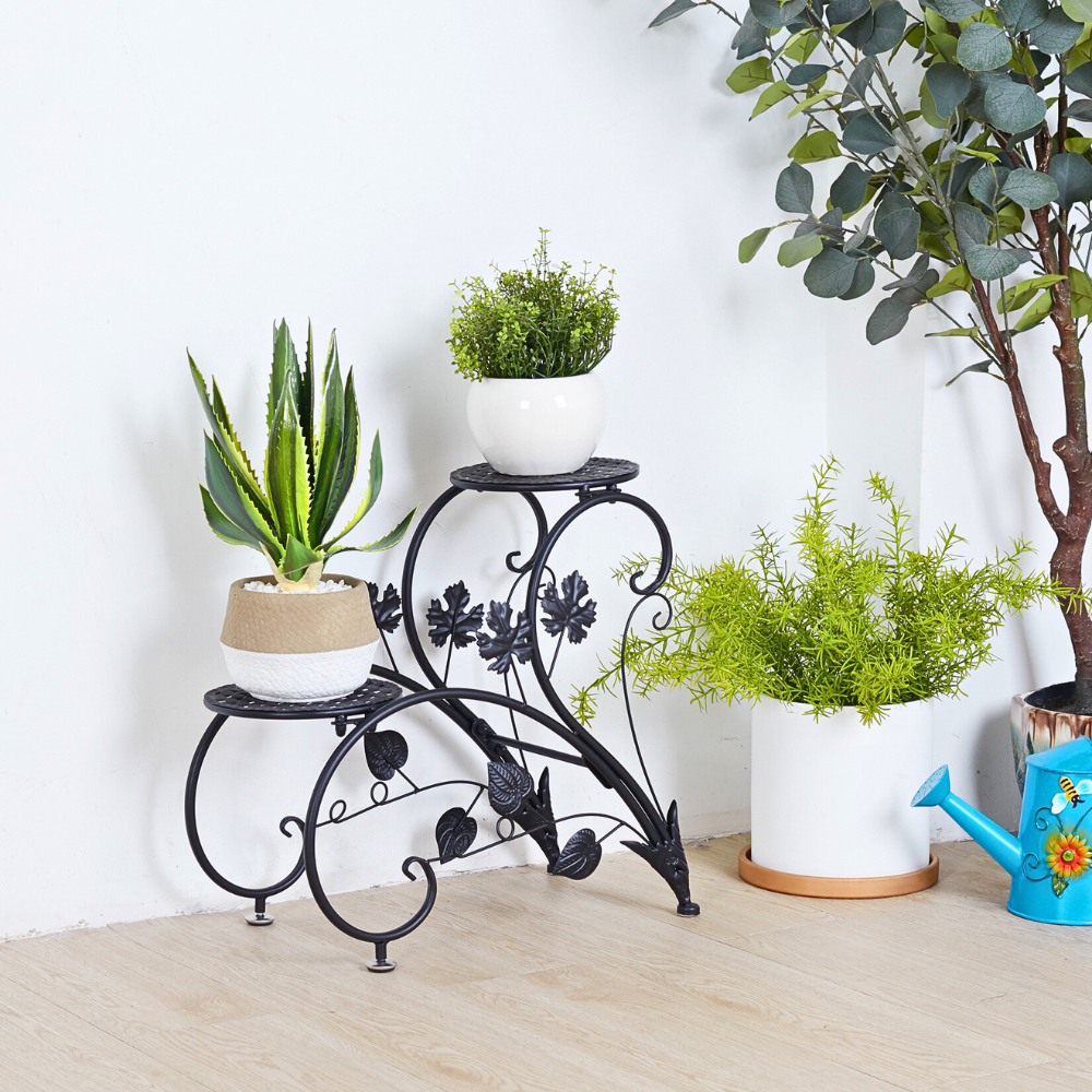 2 PCS Heart-shape Metal Plant Stand Flower Pot - The Grand Bazaar of Australia