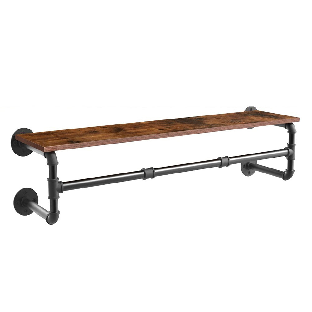 Industrial Pipe Clothes Rack with Top Shelf Coat Hanger - The Grand Bazaar of Australia