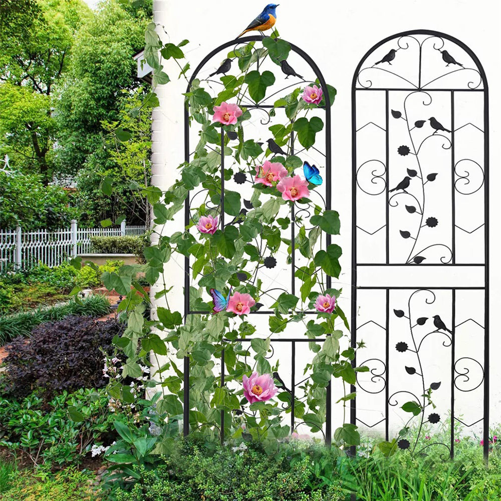 2PCS Metal Garden Trellis Fence Anti-Rust Climbing Plant Flower Panels - The Grand Bazaar of Australia
