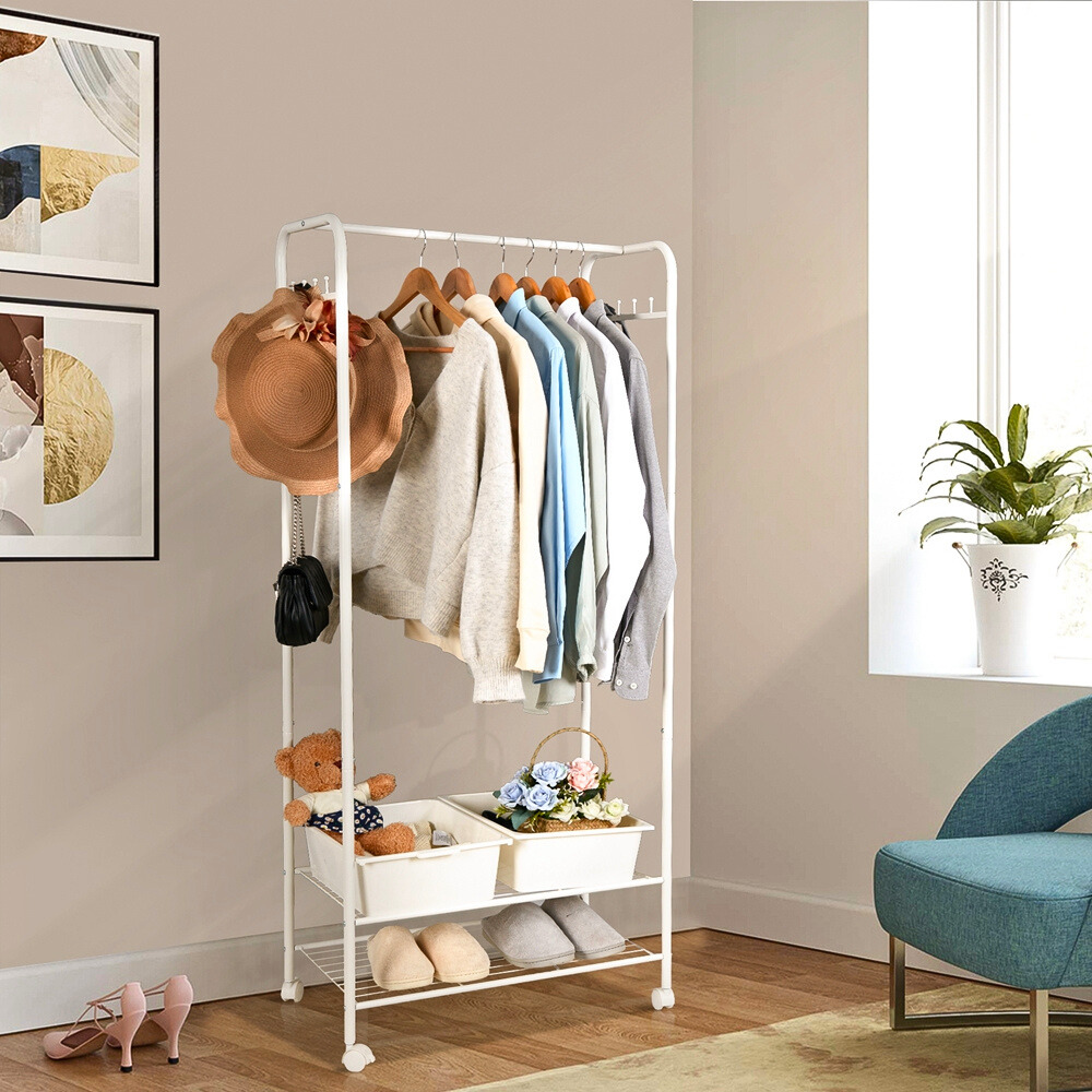 Heavy Duty Industrial Pipe Clothes Rack with Wheels - The Grand Bazaar of Australia