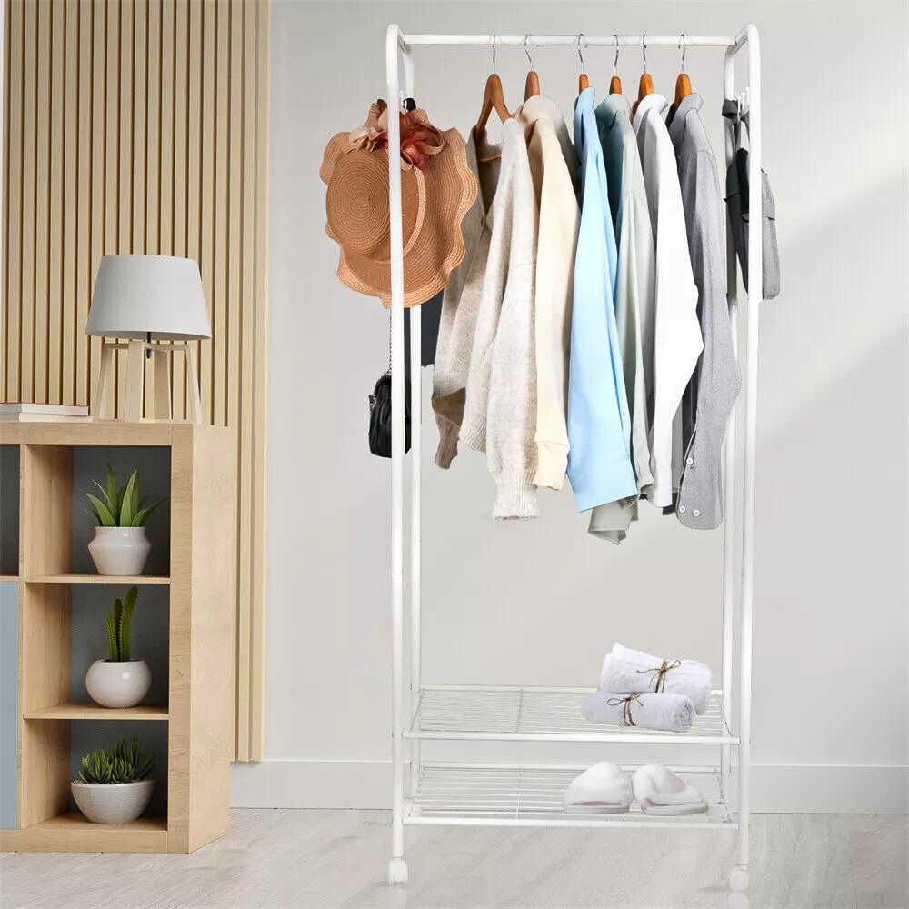 Heavy Duty Industrial Pipe Clothes Rack with Wheels - The Grand Bazaar of Australia