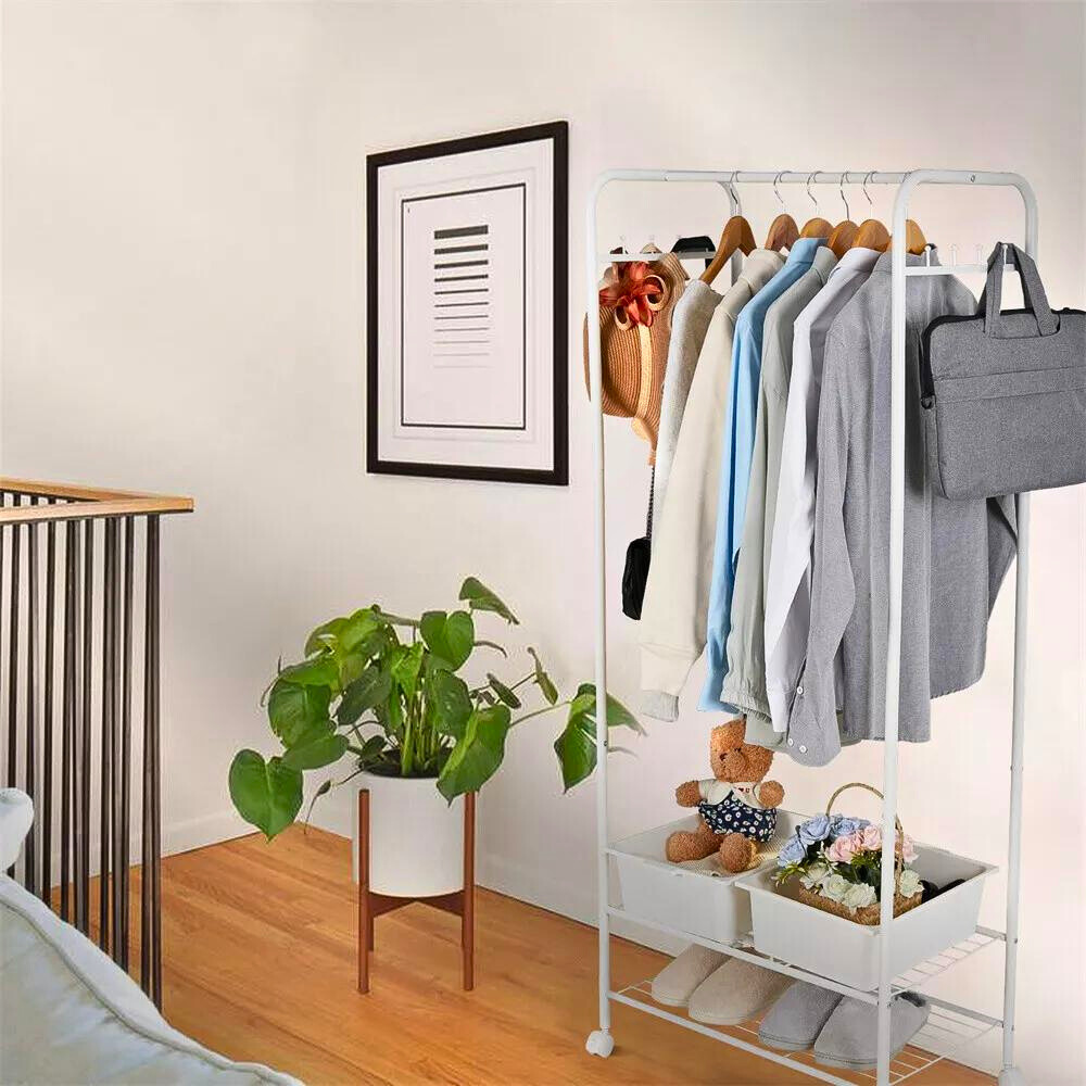 Heavy Duty Industrial Pipe Clothes Rack with Wheels - The Grand Bazaar of Australia
