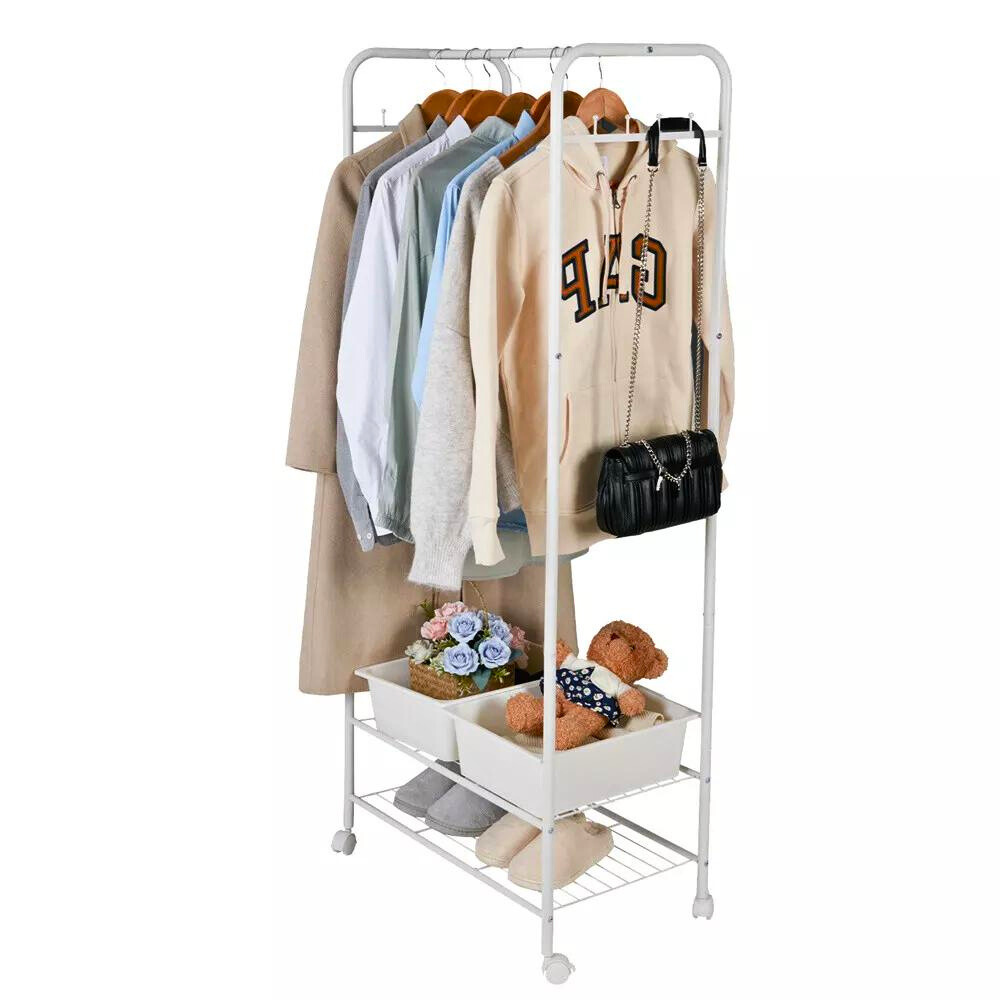 Heavy Duty Industrial Pipe Clothes Rack with Wheels - The Grand Bazaar of Australia