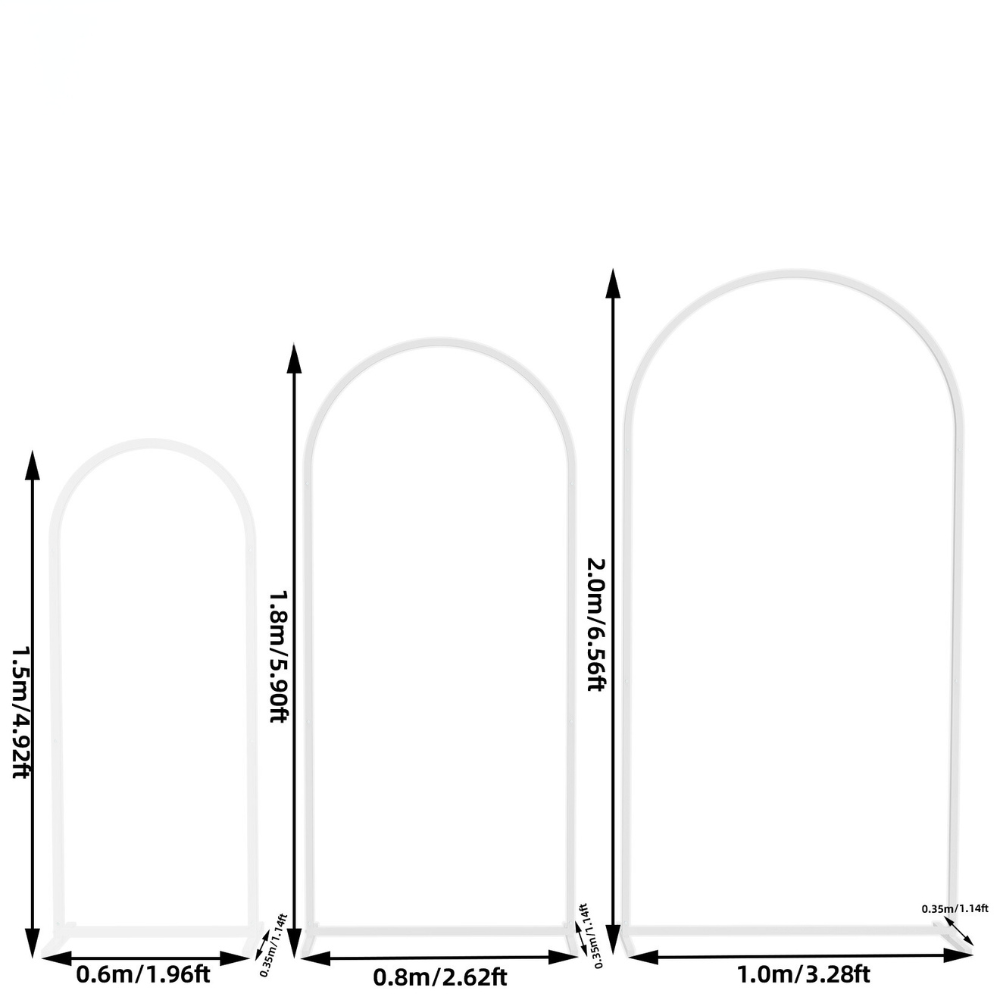 Set of 3 Wedding Metal Backdrop Arch Balloon Frame - The Grand Bazaar of Australia