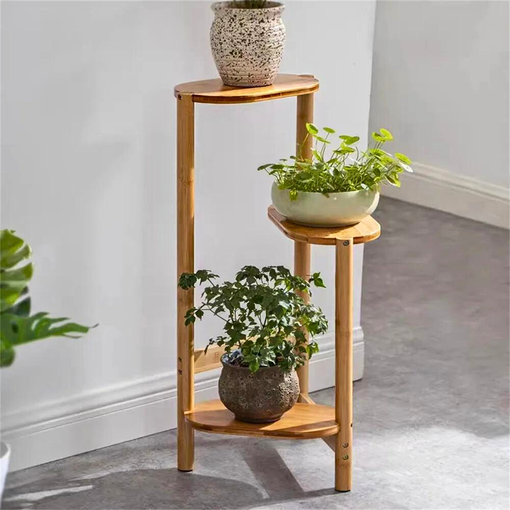3 Tier Bamboo Tall Corner Plant Rack Planter Stand Flower Pot Holder - The Grand Bazaar of Australia