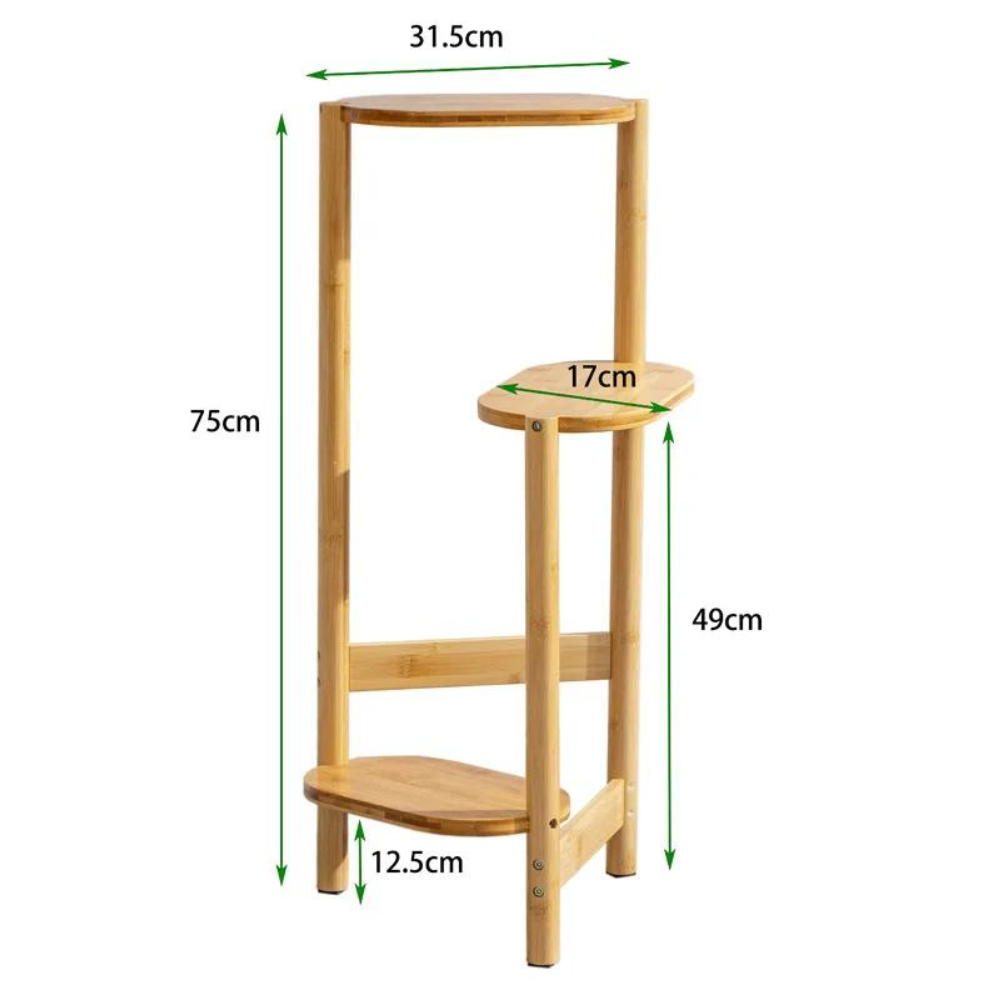 3 Tier Bamboo Tall Corner Plant Rack Planter Stand Flower Pot Holder - The Grand Bazaar of Australia