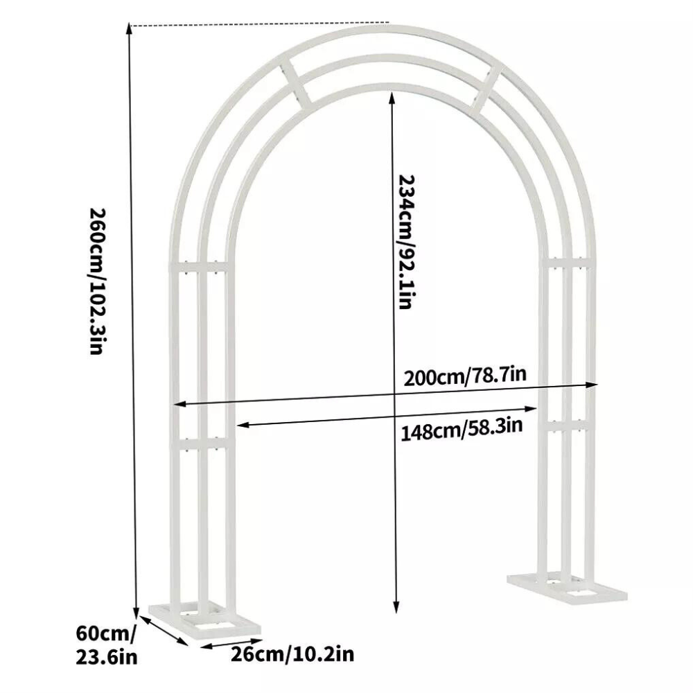 Metal Backdrop Arch Stand Wedding Bridal Garden - The Grand Bazaar of Australia