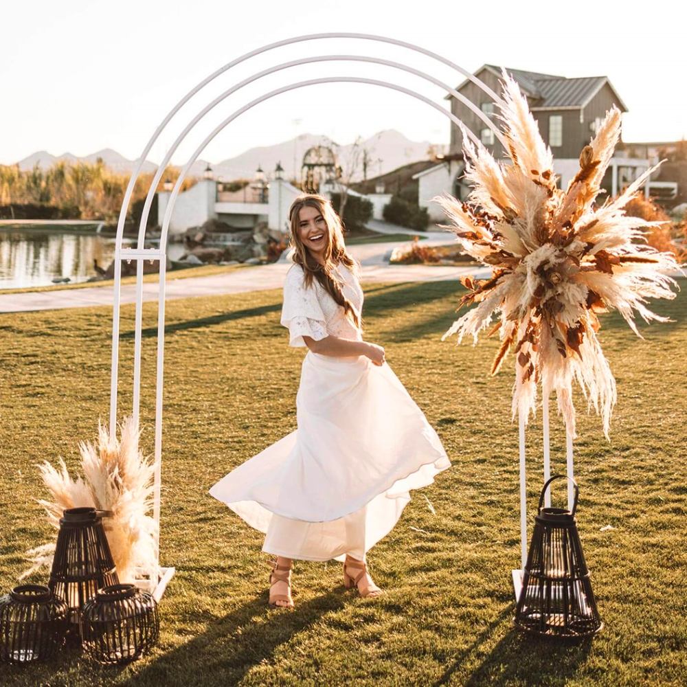 Metal Backdrop Arch Stand Wedding Bridal Garden - The Grand Bazaar of Australia