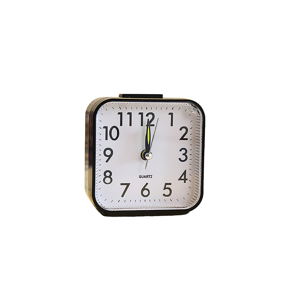 Mini Square Silent Alarm Clocks Non-ticking Analog Quartz Clock with LED - Battery Power - The Grand Bazaar of Australia