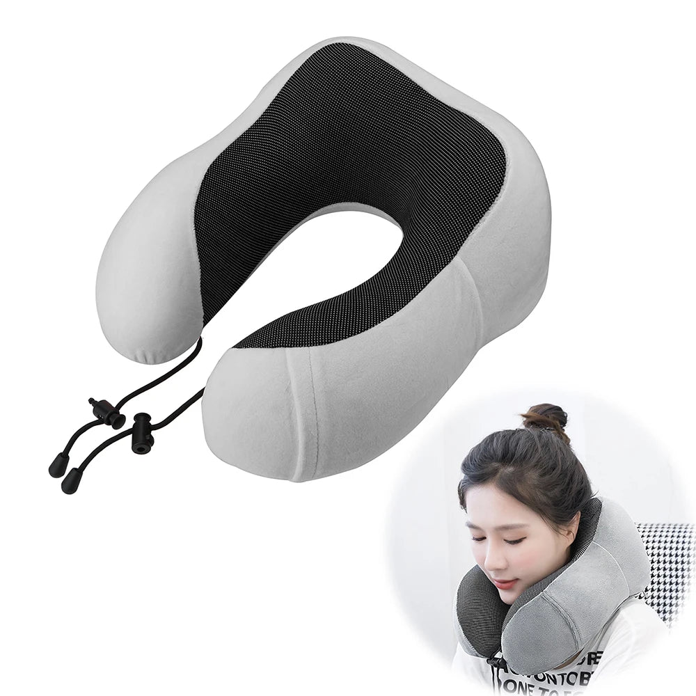 Soft Travel Pillow U Shaped Travel Memory Foam Neck Cushion - The Grand Bazaar of Australia