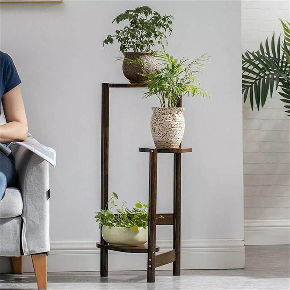 3 Tier Bamboo Tall Corner Plant Rack Planter Stand Flower Pot Holder - The Grand Bazaar of Australia