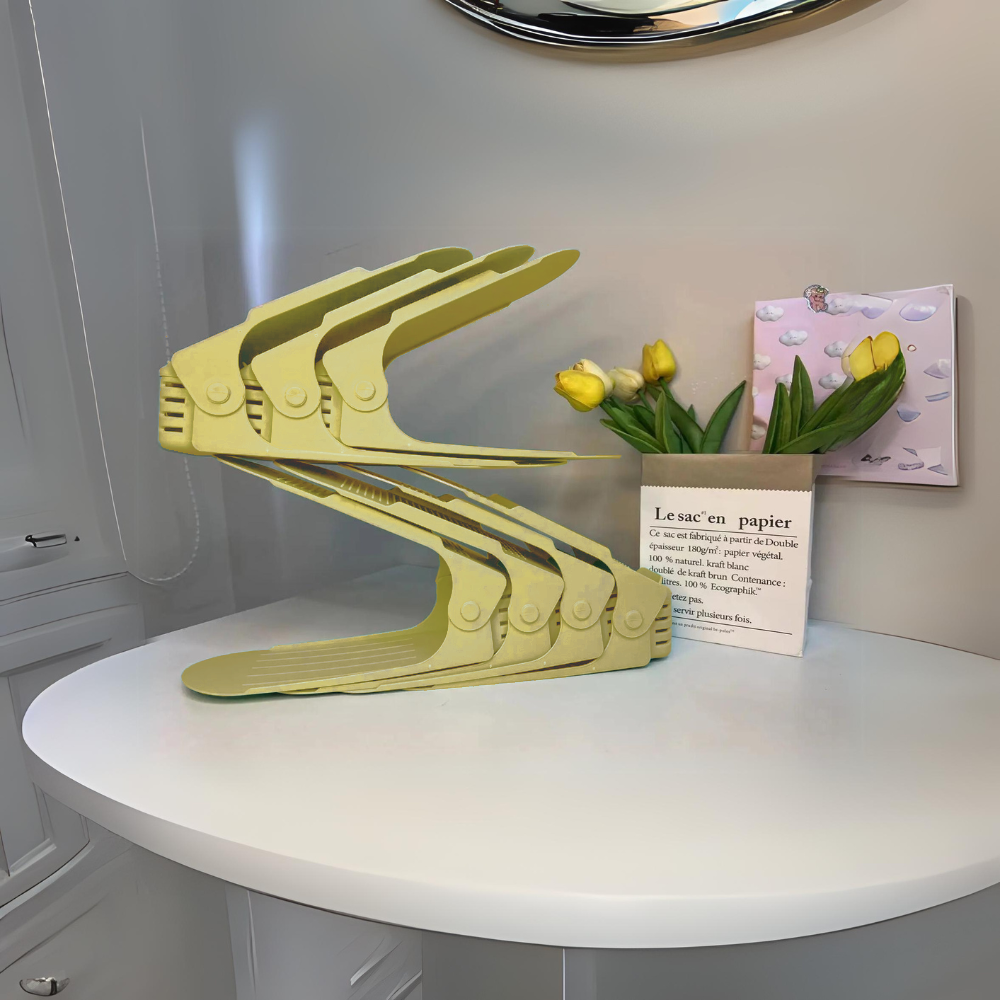 7 Pcs Double-Layer Integrated Adjustable Plastic Shoe Rack - The Grand Bazaar of Australia
