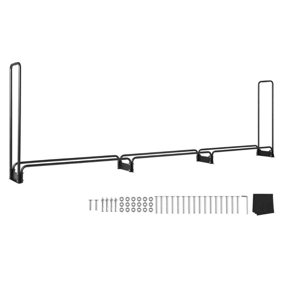 12.7FT Outdoor Firewood Rack with Cover Heavy Duty Firewood Holder - The Grand Bazaar of Australia