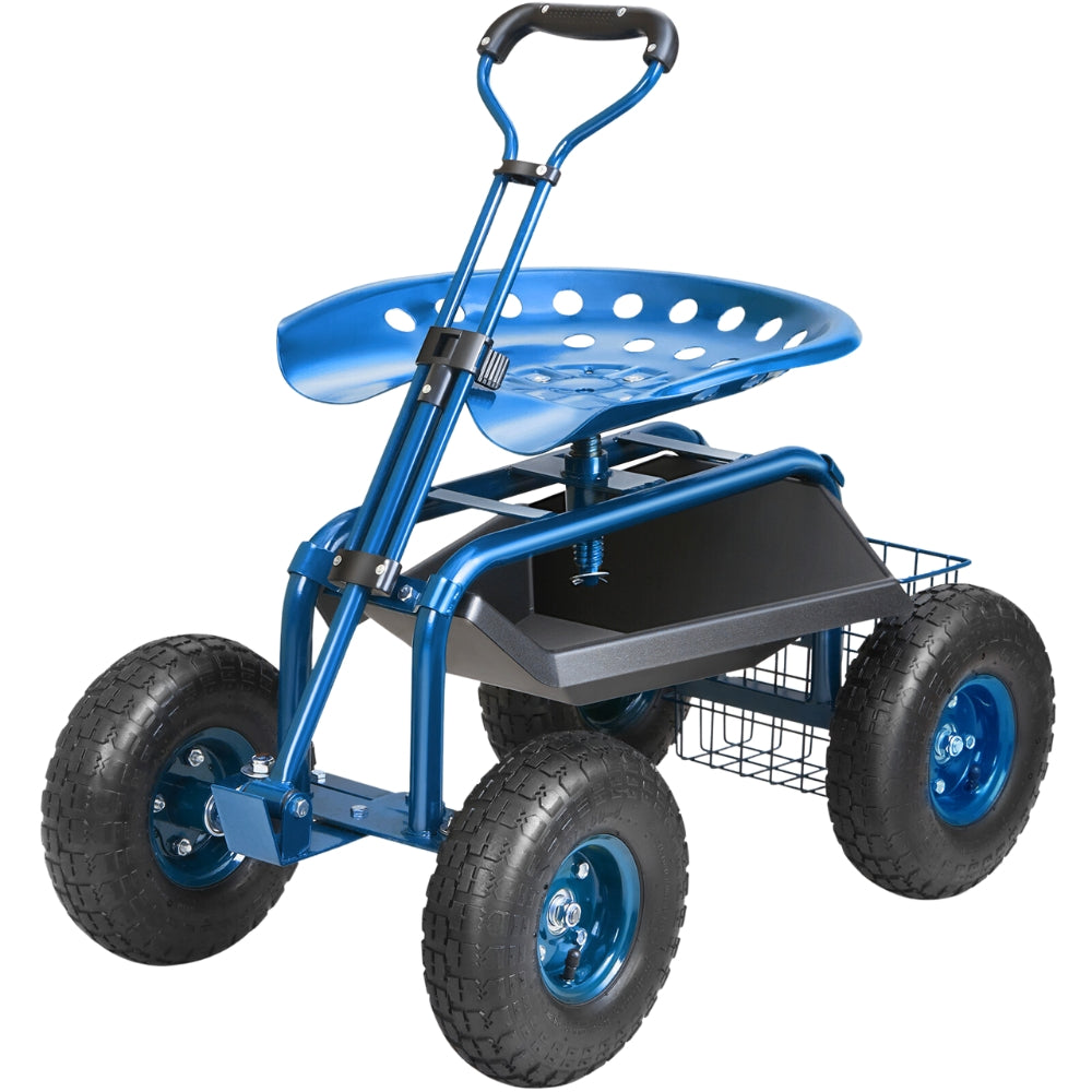 Garden Cart Rolling Workseat with Wheels Gardening Stool for Planting - The Grand Bazaar of Australia