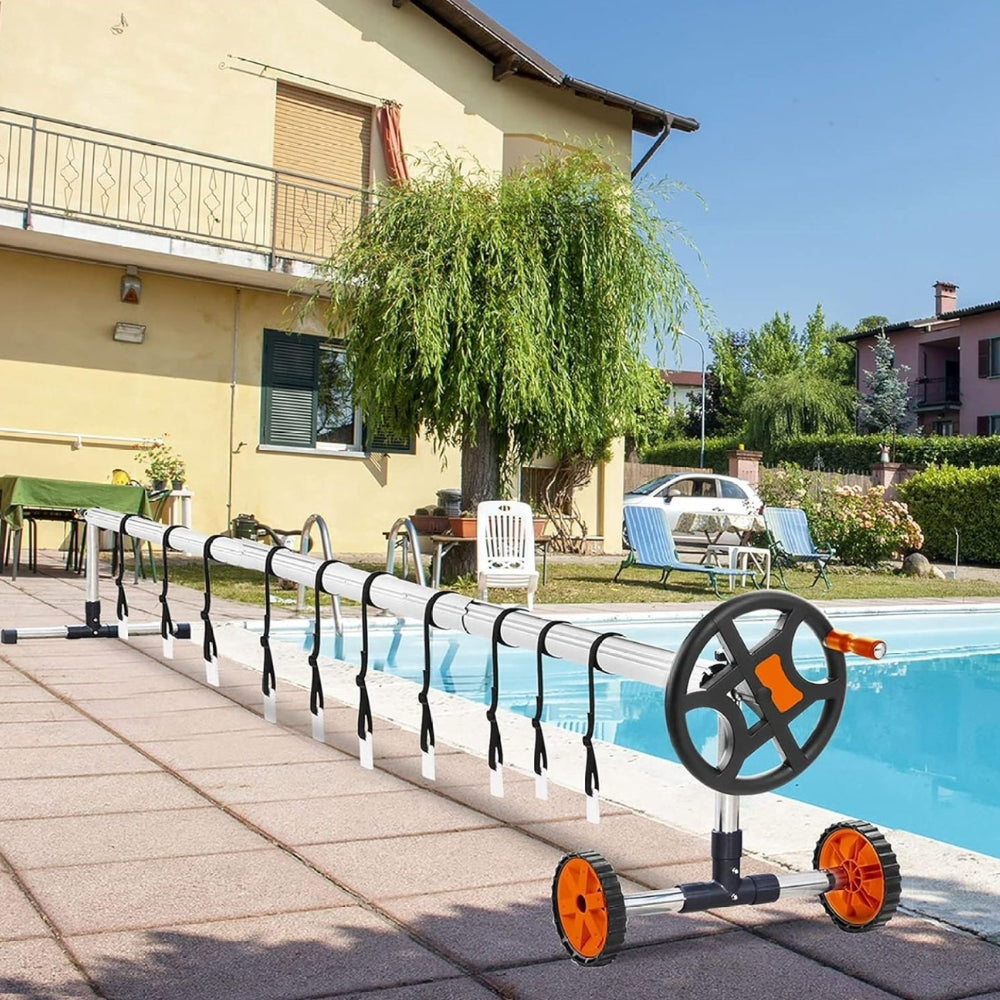 Pool Cover Reel Solar Inground Cover Aluminum Reel Set with Sandbags - The Grand Bazaar of Australia