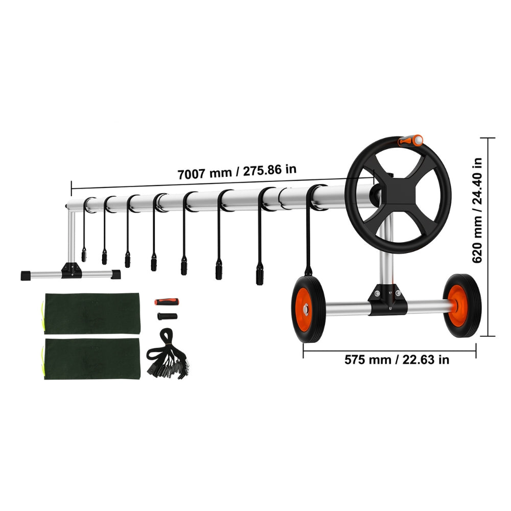 Pool Cover Reel Solar Inground Cover Aluminum Reel Set with Sandbags - The Grand Bazaar of Australia