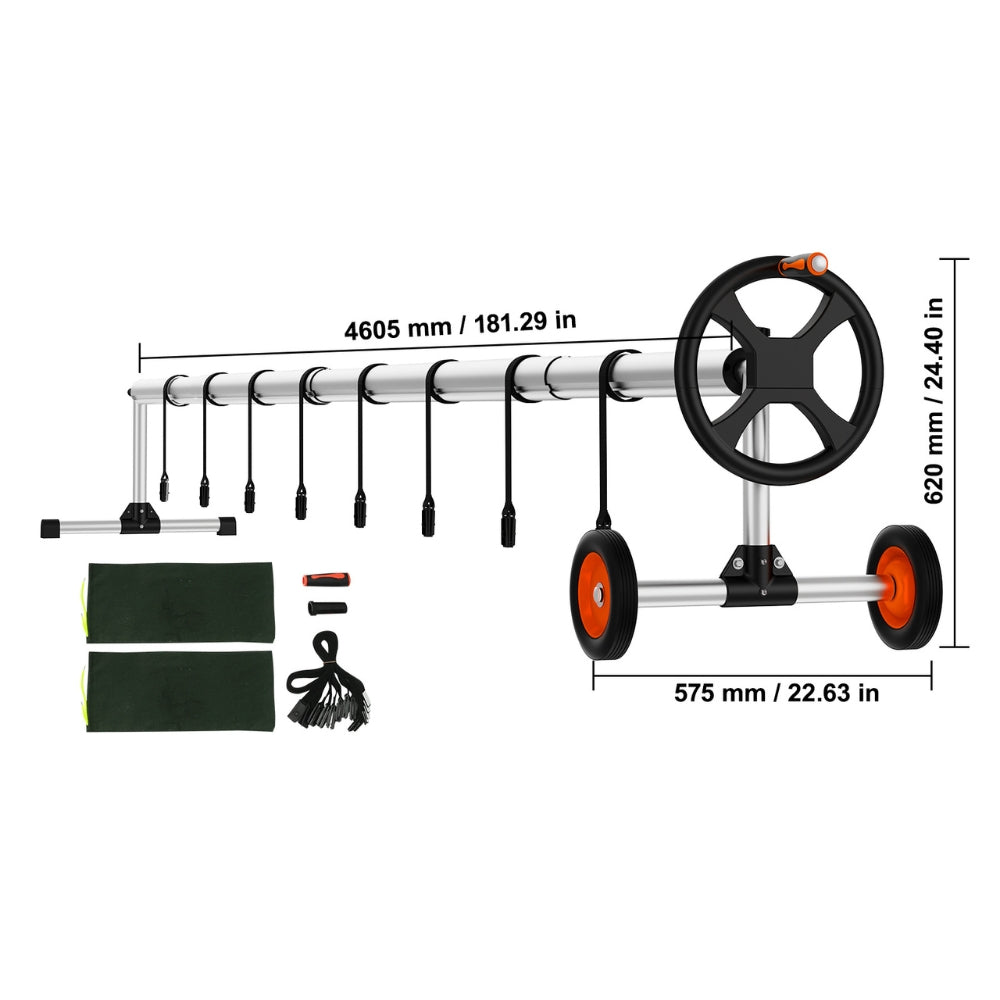 Pool Cover Reel Solar Inground Cover Aluminum Reel Set with Sandbags - The Grand Bazaar of Australia
