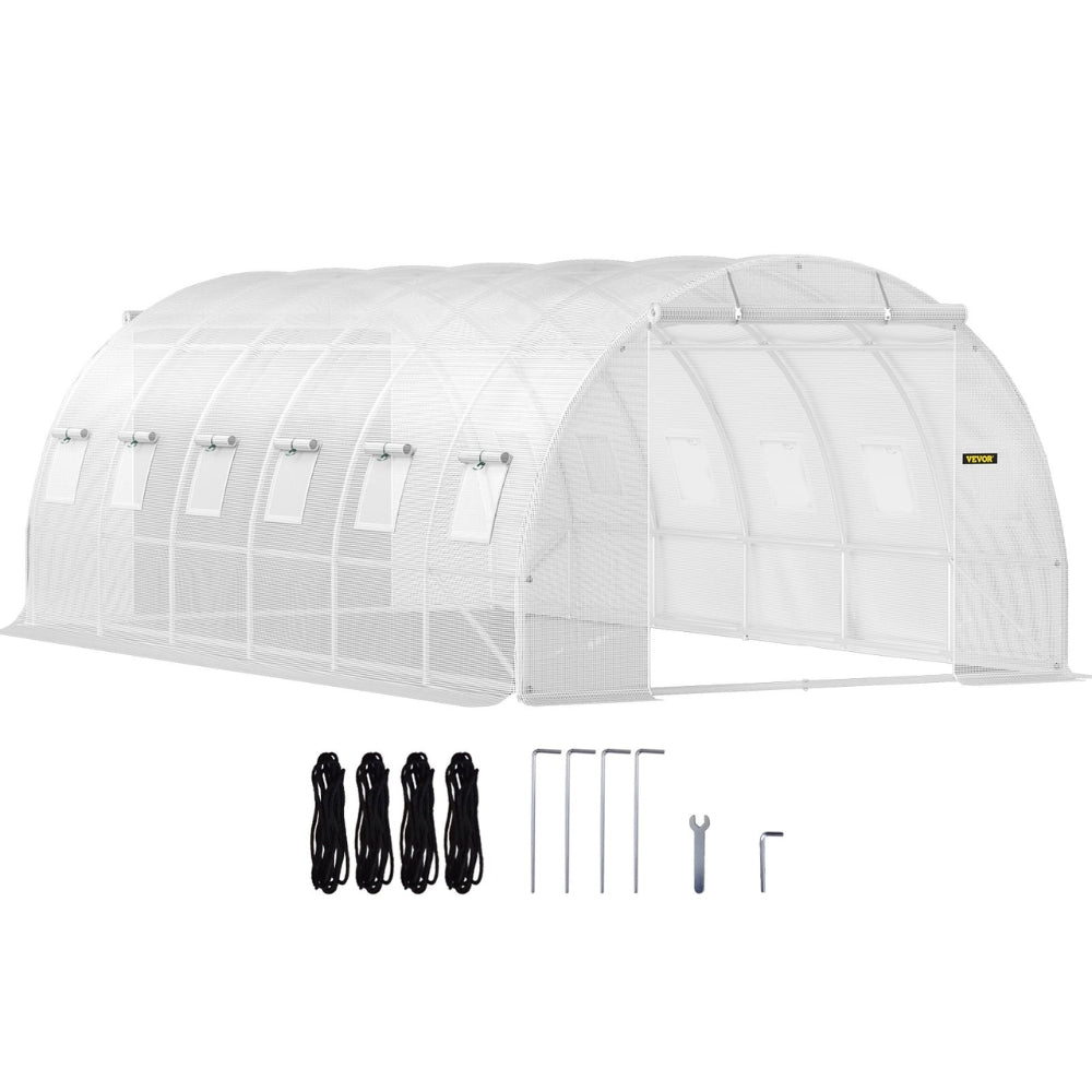 Walk-in Tunnel Greenhouse Galvanized Frame & Waterproof Cover - The Grand Bazaar of Australia