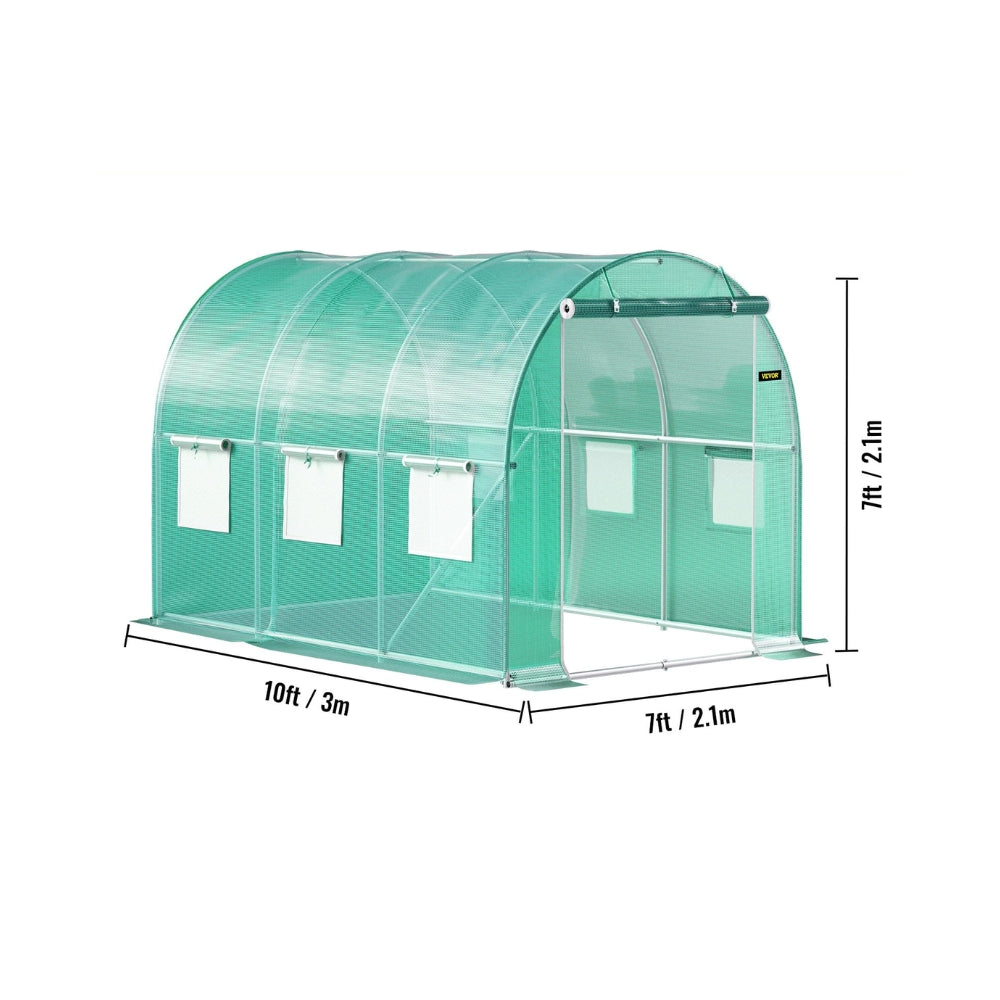 Walk-in Tunnel Greenhouse Galvanized Frame & Waterproof Cover - The Grand Bazaar of Australia