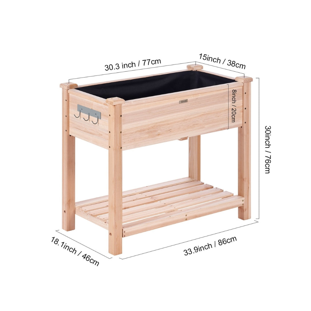 Wooden Raised Garden Bed Planter Box Elevated Floor with Whole Kit and Drainage System - The Grand Bazaar of Australia