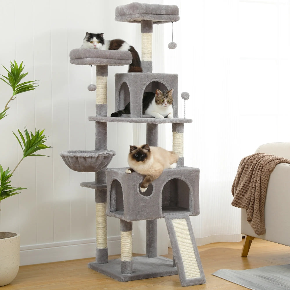 Cat Tree House Plush Condo Scratching Posts for Cat Kitten Climbing Tree Toy Activity - The Grand Bazaar of Australia