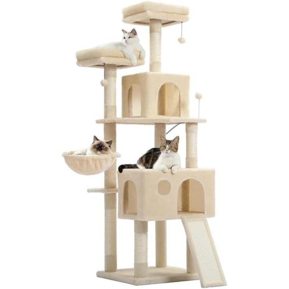 Cat Tree House Plush Condo Scratching Posts for Cat Kitten Climbing Tree Toy Activity - The Grand Bazaar of Australia