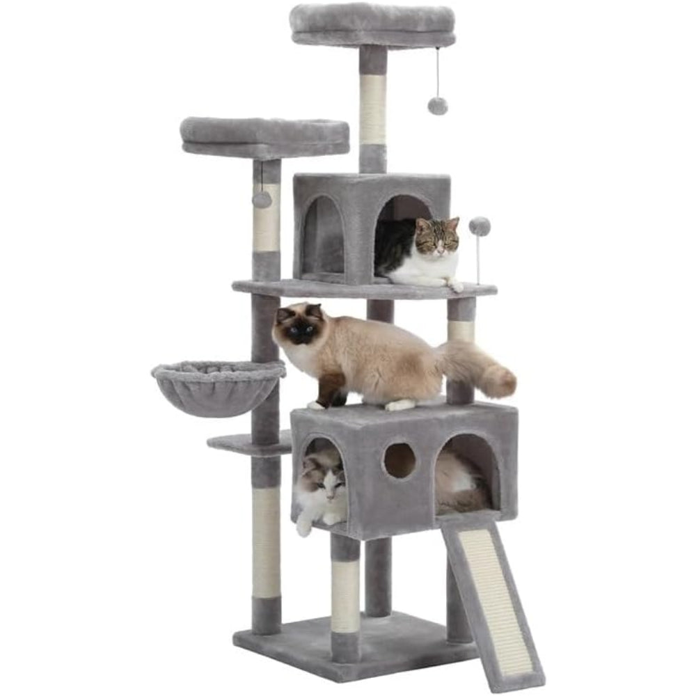 Cat Tree House Plush Condo Scratching Posts for Cat Kitten Climbing Tree Toy Activity - The Grand Bazaar of Australia
