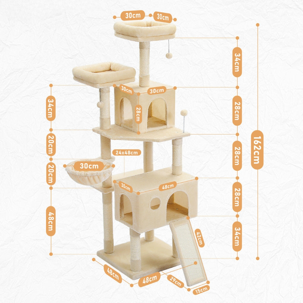 Cat Tree House Plush Condo Scratching Posts for Cat Kitten Climbing Tree Toy Activity - The Grand Bazaar of Australia