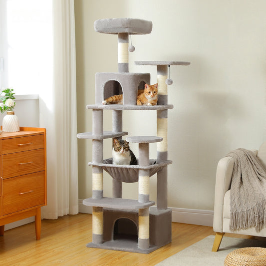 Luxury Cat Tree with Condo Hammock Tall Cat Tower for Indoor Cat Scratcher - The Grand Bazaar of Australia