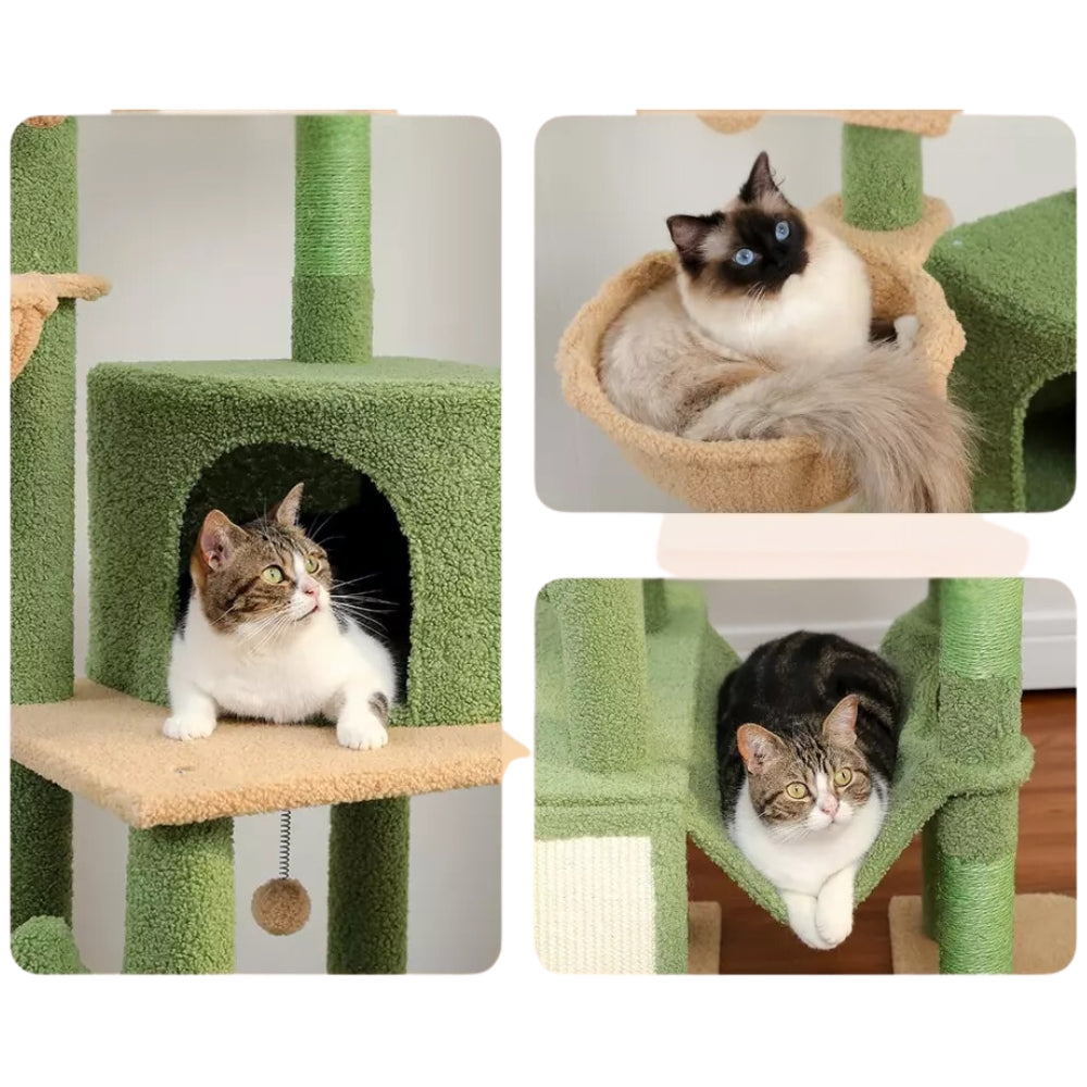 Cactus Cat Tree Floor to Ceiling Cat Tower with Adjustable Heigh - The Grand Bazaar of Australia